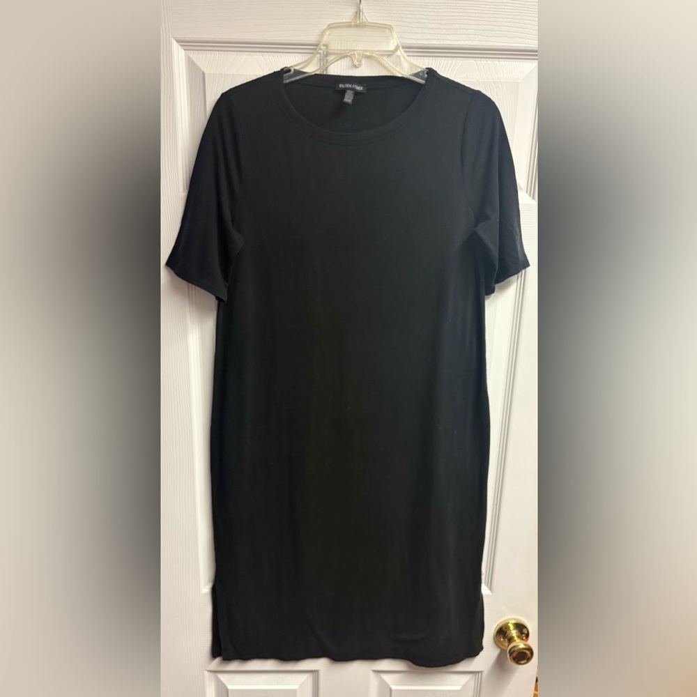 Eileen Fisher Jersey Dress W/ Side Slits Size XS